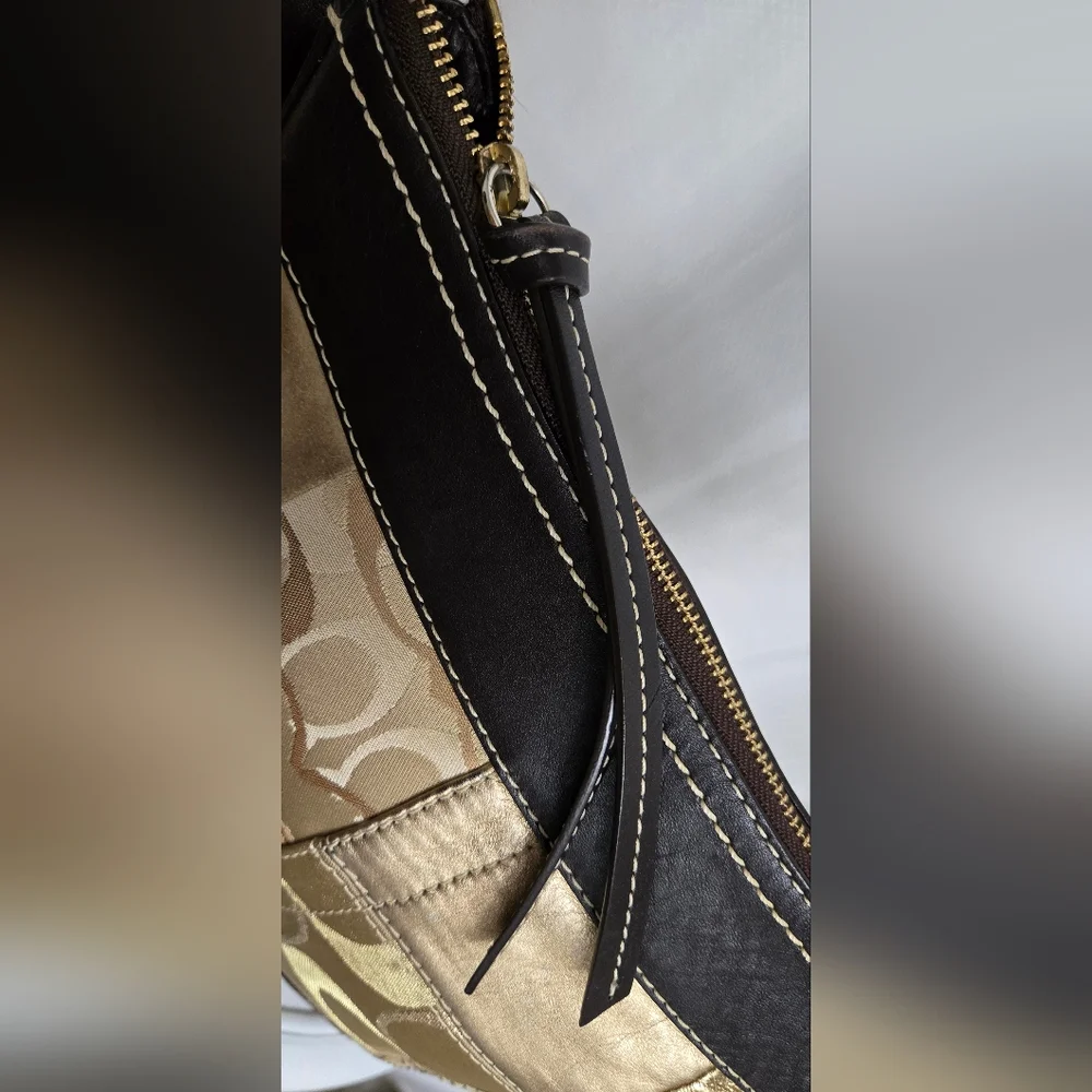 EUC Vintage Coach 2006 Metallic Patchwork Crossbody Bag w/Dust Bag - Picture 7 of 11